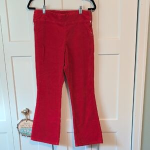 Free People Vibrant Red  Cropped Corduroy Pants